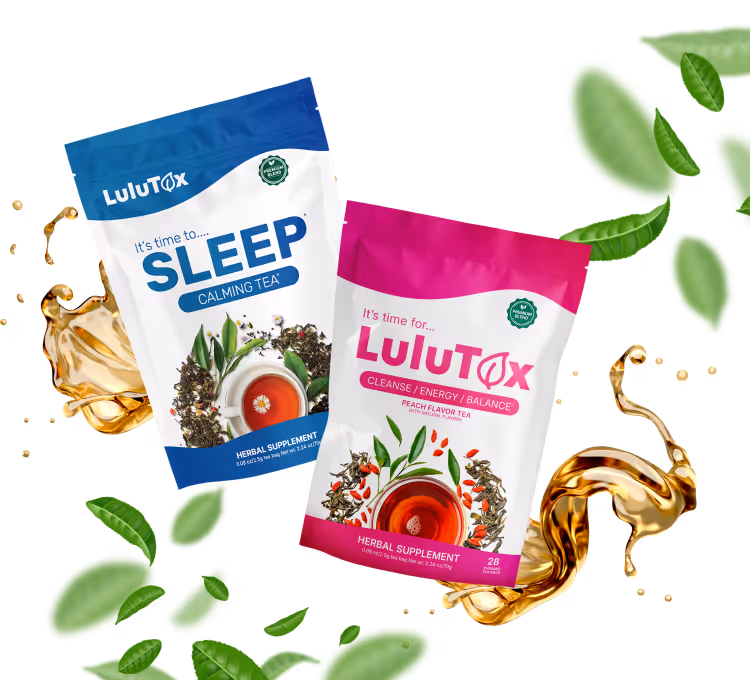 Lulutox daytime and sleep tea collection